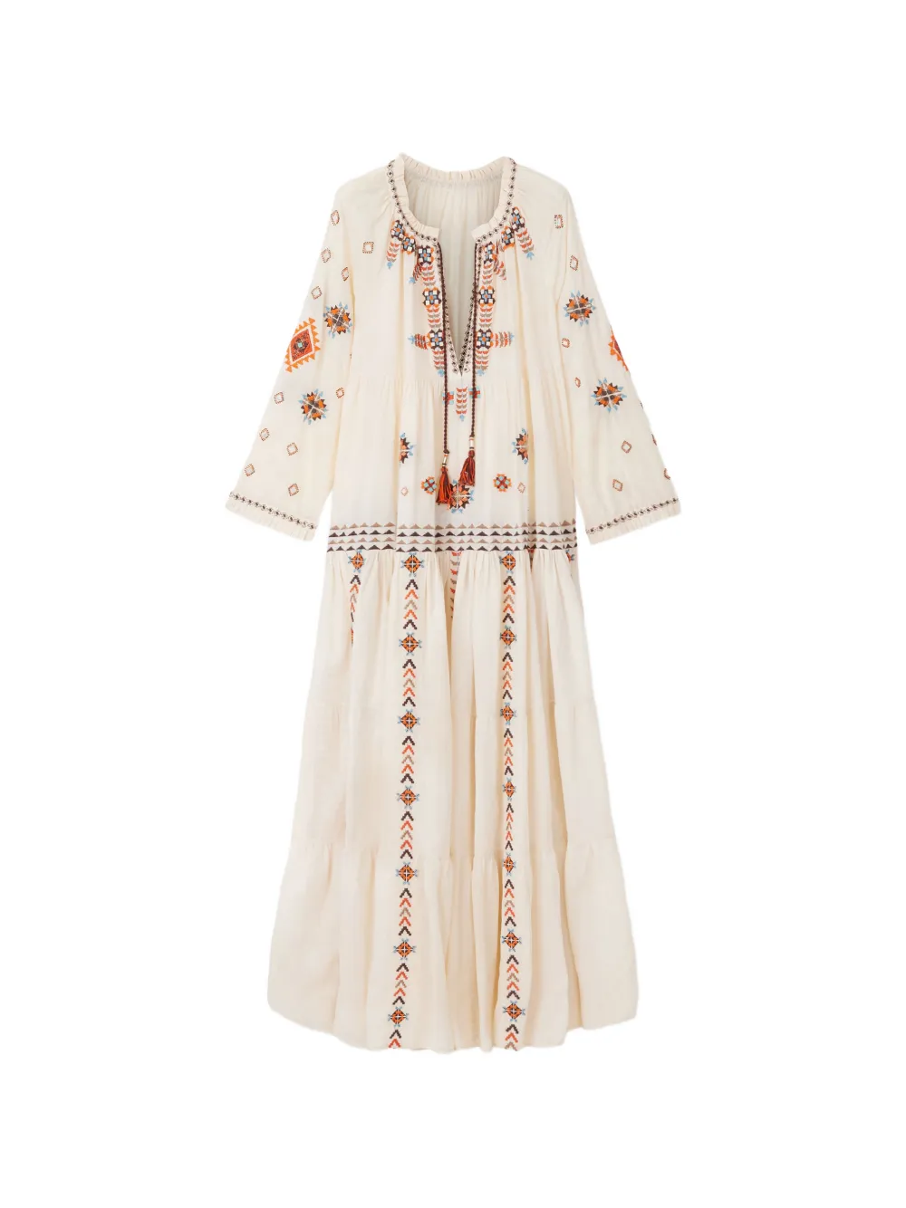 

Макси-платье Arsia с вышивкой крючком Fortela, бежевый