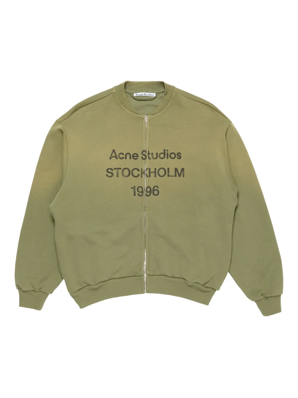 

Кардиган на молнии с логотипом Acne Studios, зеленый