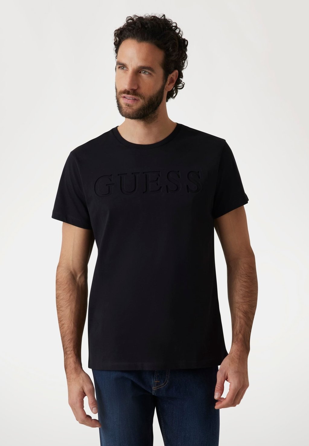 

Футболка с принтом PRÄGE-LOGO Guess, черный