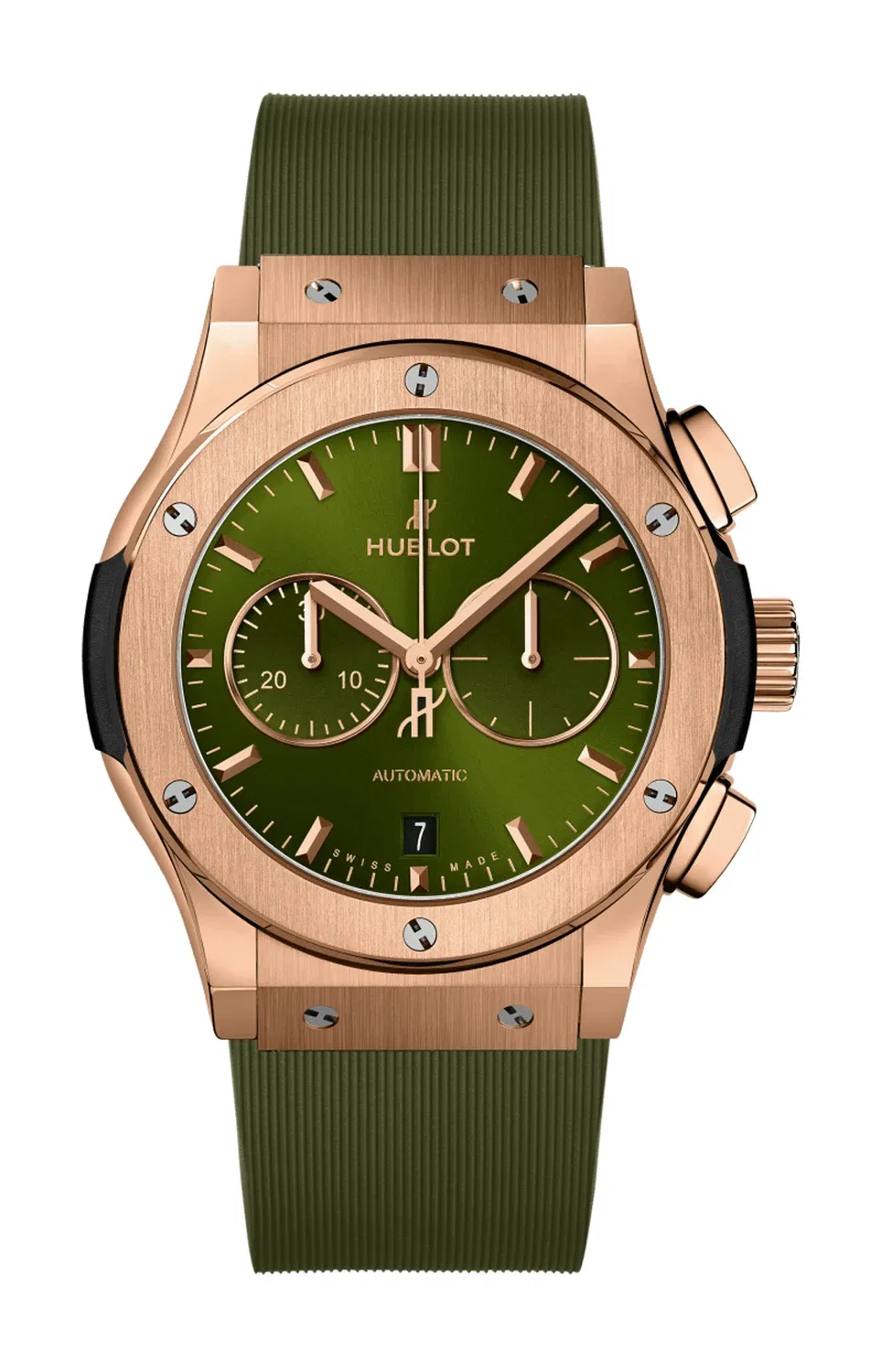 Классик Фьюжн Хронограф Кинг Голд Грин 42 мм - 541.OX.8980.RX HUBLOT, золотой
