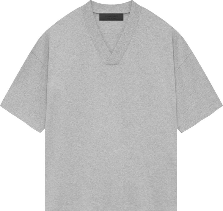 

Футболка Fear of God Essentials V Neck 'Light Heather Grey', серый