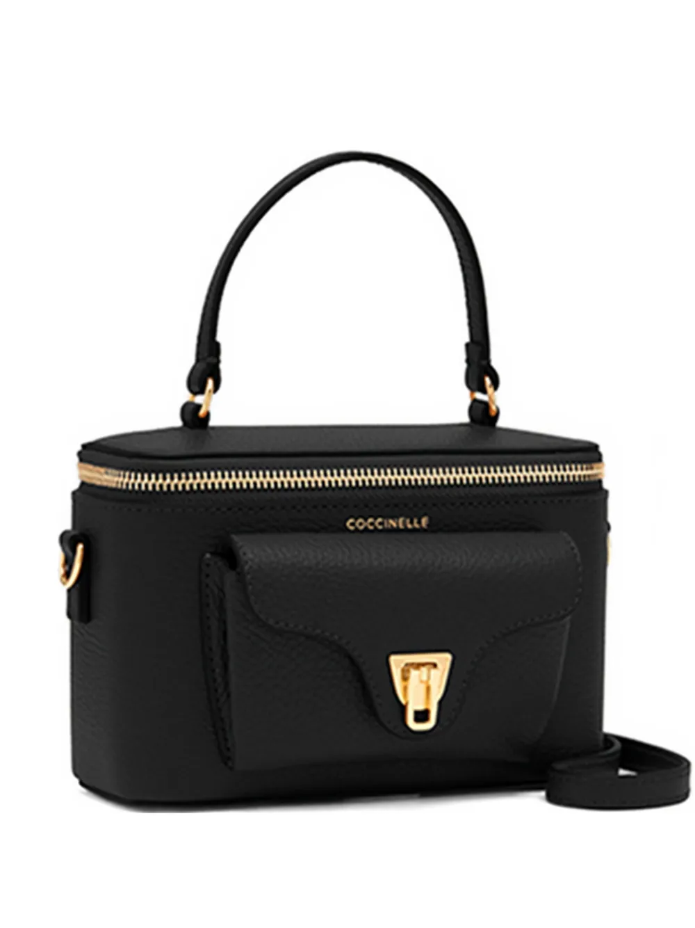 

Мини-сумка-портфель с застежкой-молнией Coccinelle, черный