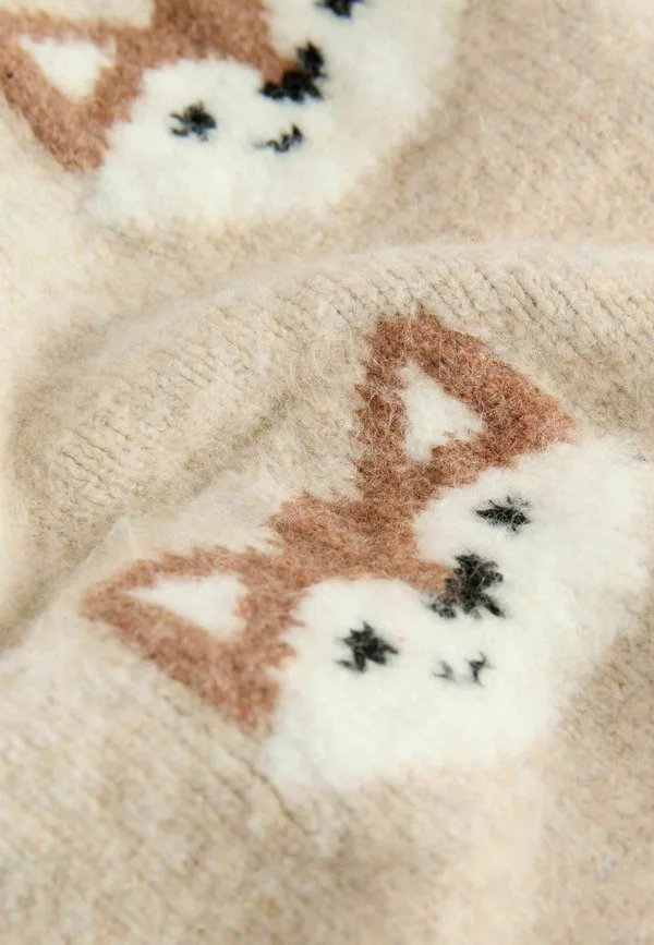 Джемпер с круглым вырезом, стандартного кроя. Next, Neutral Fox Print — фото 2