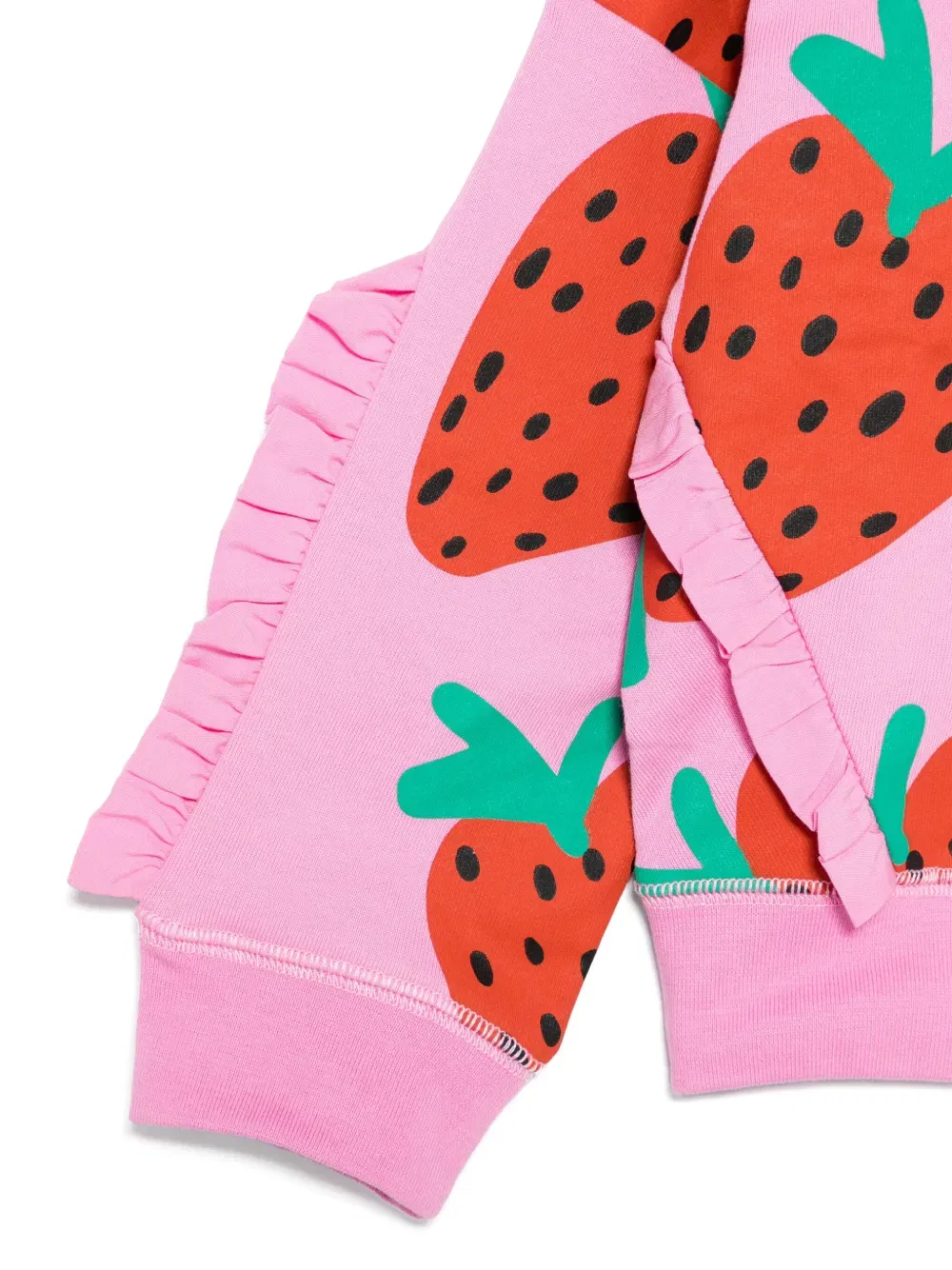Толстовка с принтом клубники Stella Mccartney Kids, розовый — фото 3