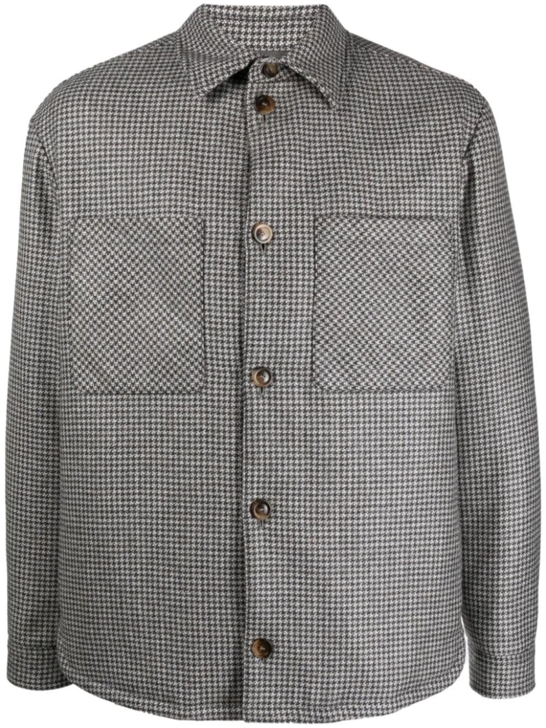 

Canali tweed shirt jacket, серый