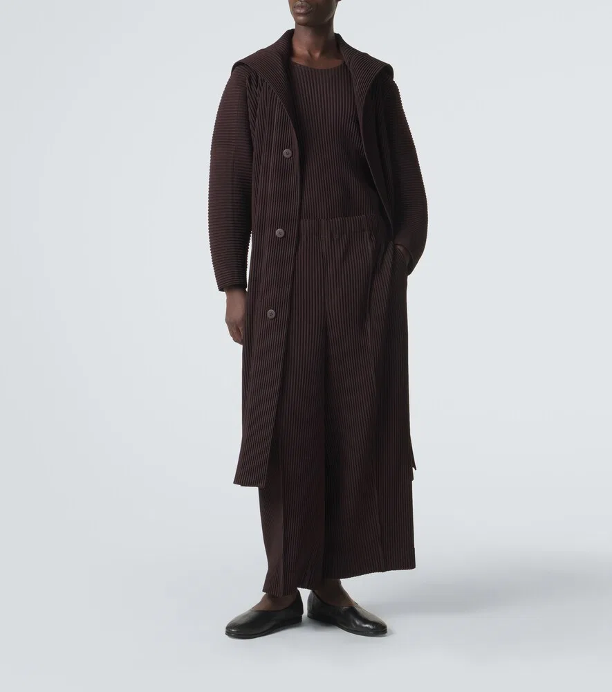 Пальто в складку Monthly Colors Homme Plissé Issey Miyake, коричневый — фото 2