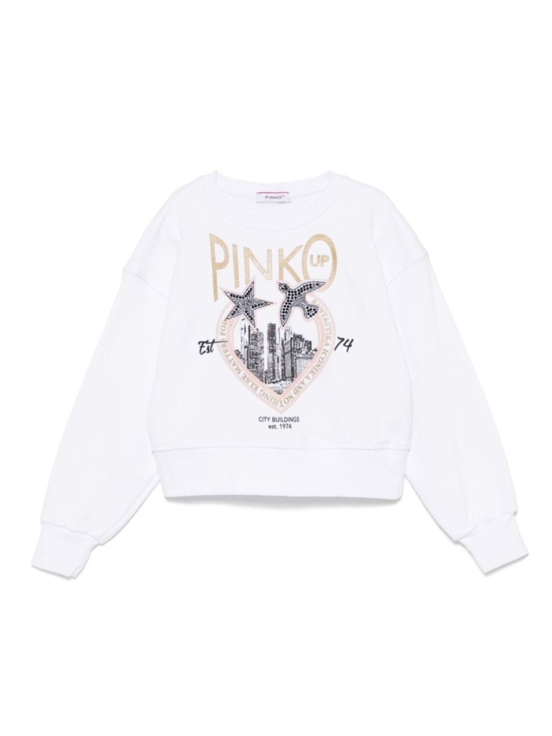 

Pinko Kids свитер с логотипом, белый