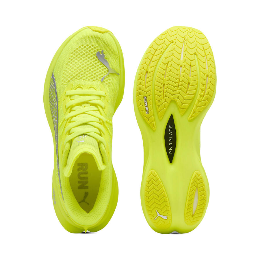 Кроссовки Deviate NITRO 3 женские PUMA Yellow Alert Silver Metallic — фото 4