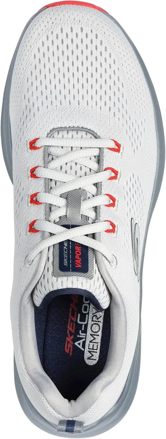 Мужские кроссовки Skechers Vapor Foam, Gray Mesh Synthetic Orange Trim — фото 4