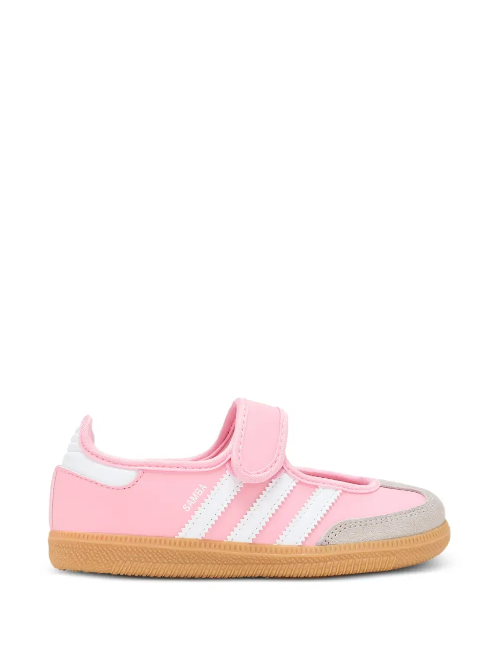 Балетки Samba с ремешком на липучке Adidas Kids, розовый