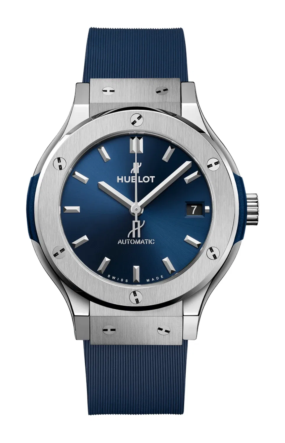 Классик Фьюжн Титан Блю 38 мм - 565.NX.7170.RX HUBLOT, серебряный