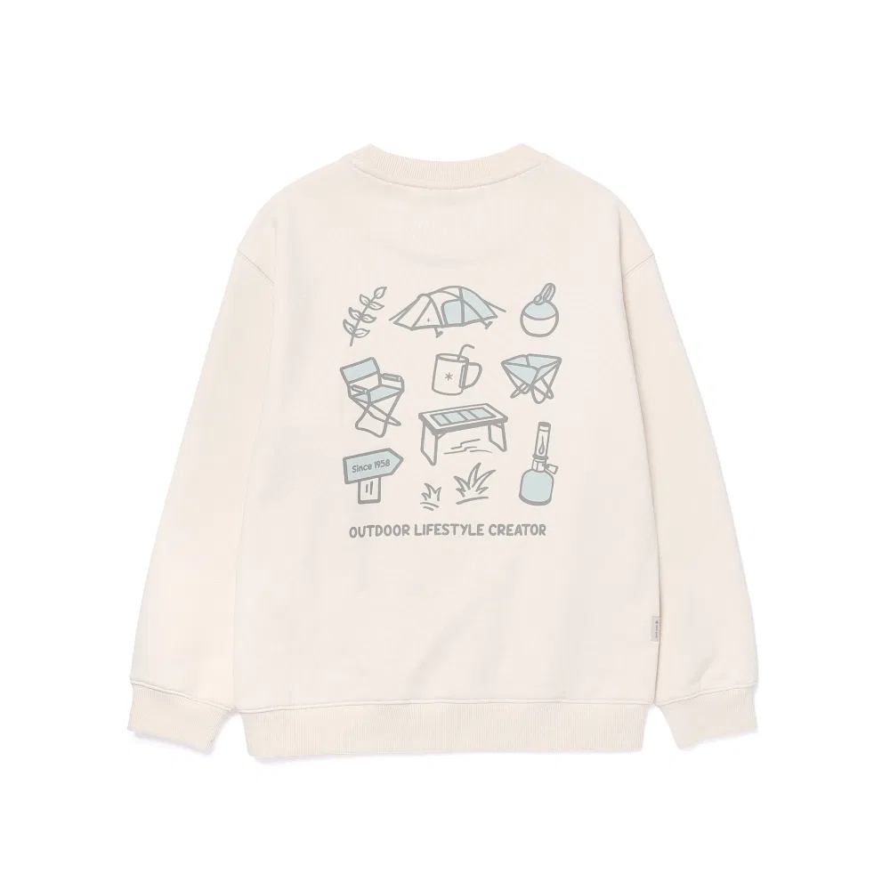 Детский графический свитшот Snowpeak Apparel Kids кремовый — фото 3
