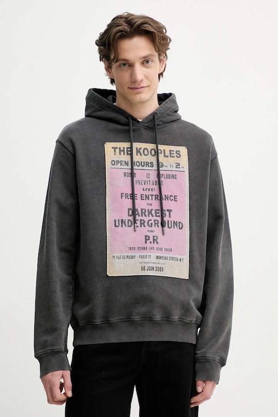 

Хлопковая толстовка The Kooples, серый