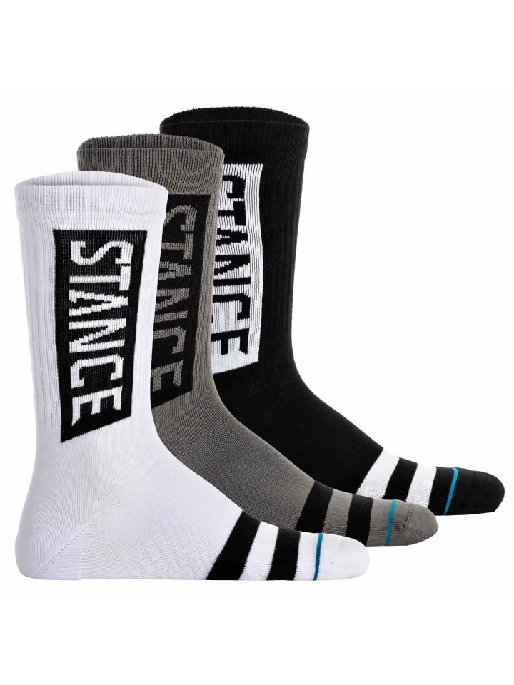 

Носки STANCE Socken 3er Pack, цвет Schwarz/Weiß/Grau