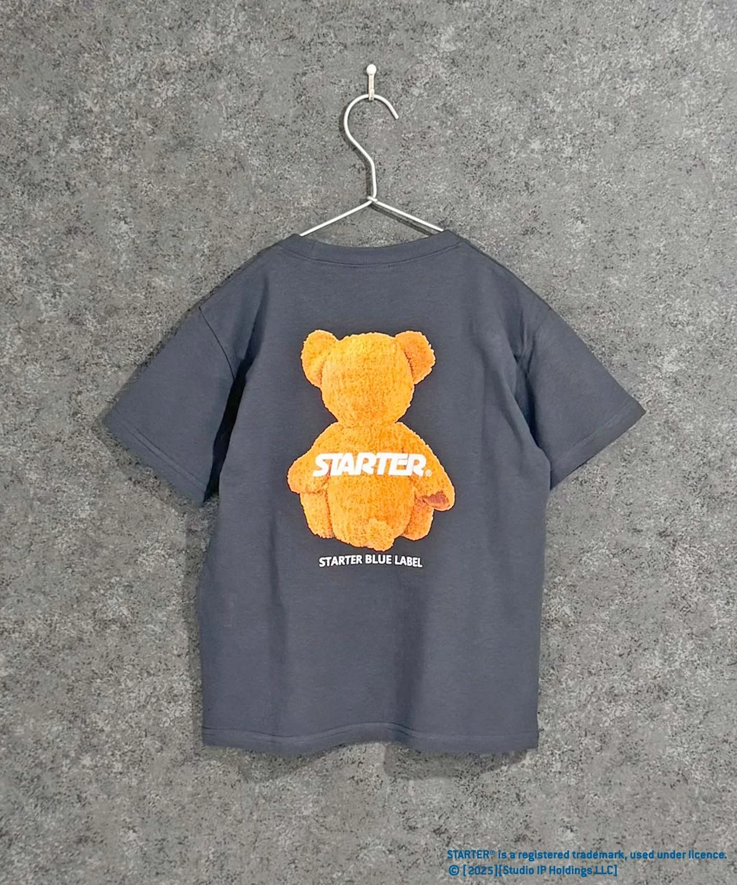 Детская футболка STARTER BEAR с принтом SHISKY серая