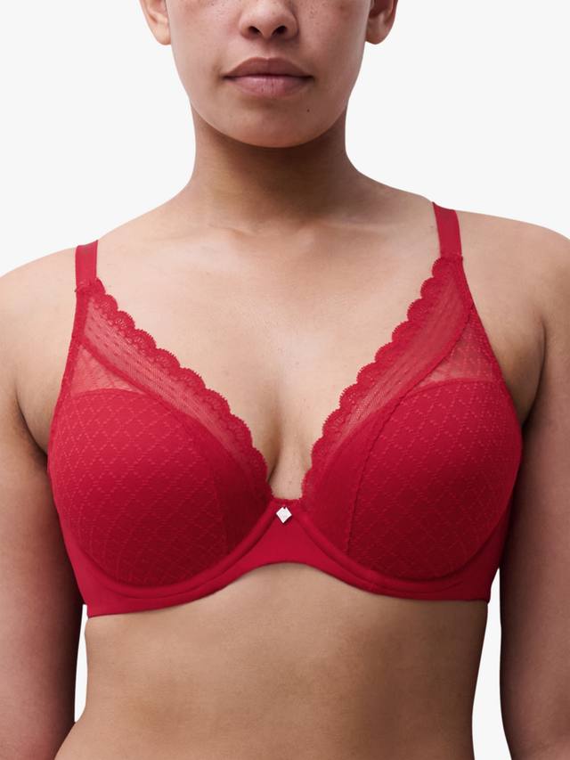 

Бюстгальтер-футболка Norah Chic с глубоким вырезом Chantelle, Poppy Red