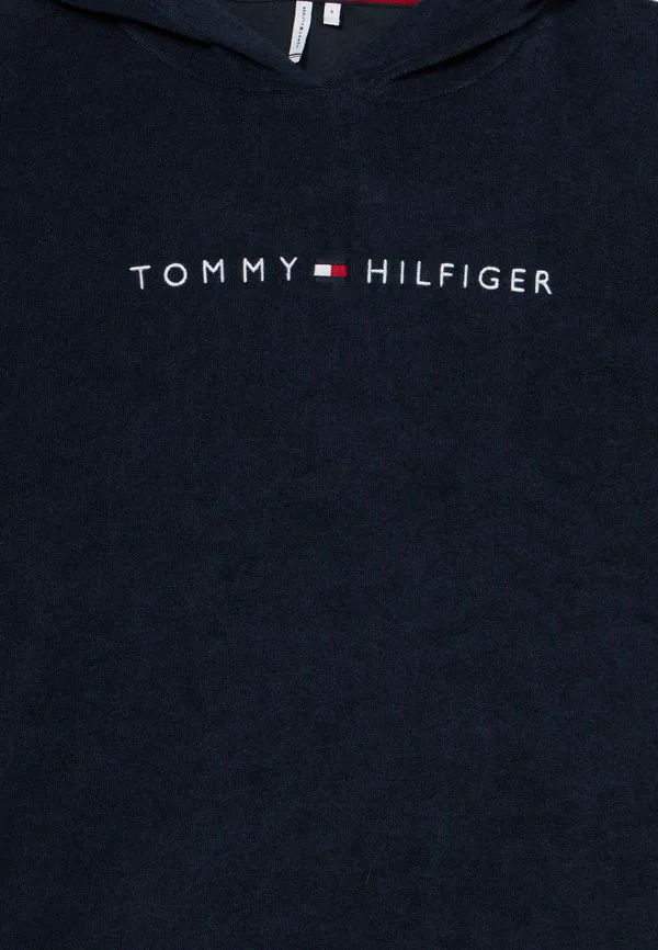 Халат-Пончо из махровой ткани с оригинальным логотипом Tommy Hilfiger, Dark Night Navy — фото 3