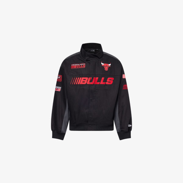 

Куртка мотоциклетная хлопковая с вышитой нашивкой Chicago Bulls New Era, черный