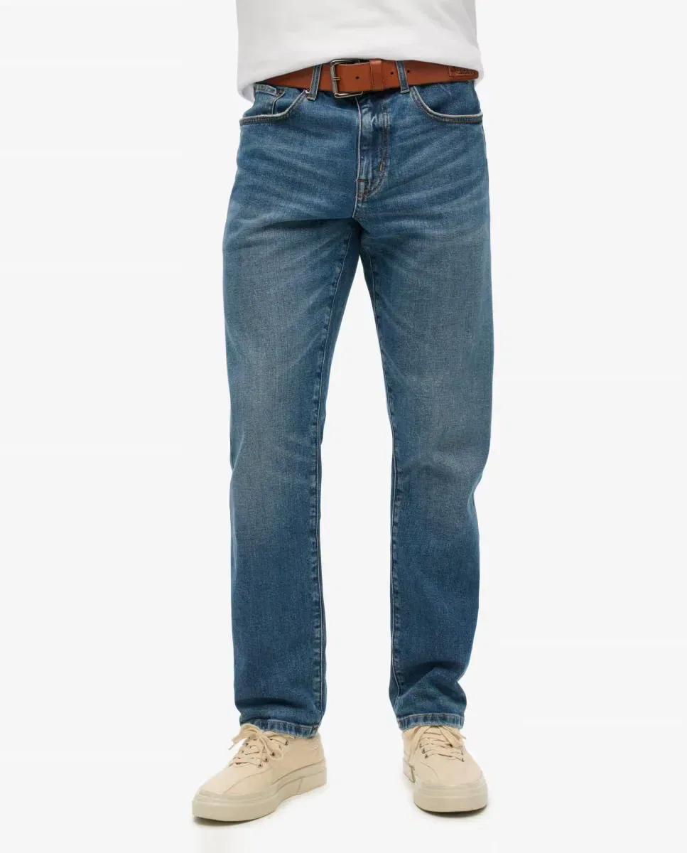 Мужские джинсы slim straight винтажные Superdry, Синий — фото 2