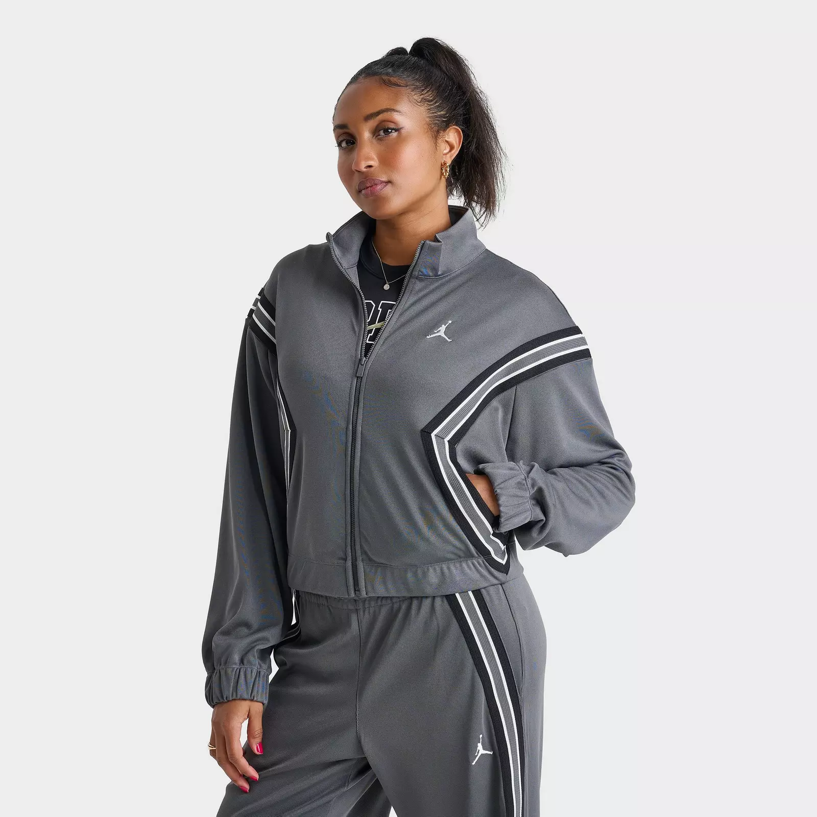 

Куртка Women's Jordan Brooklyn Fleece Full-Zip Track, серый