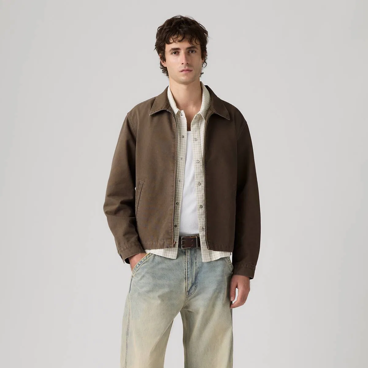 Куртка механика Кастро на молнии Levi's, Maitake Brown - Brown — фото 3