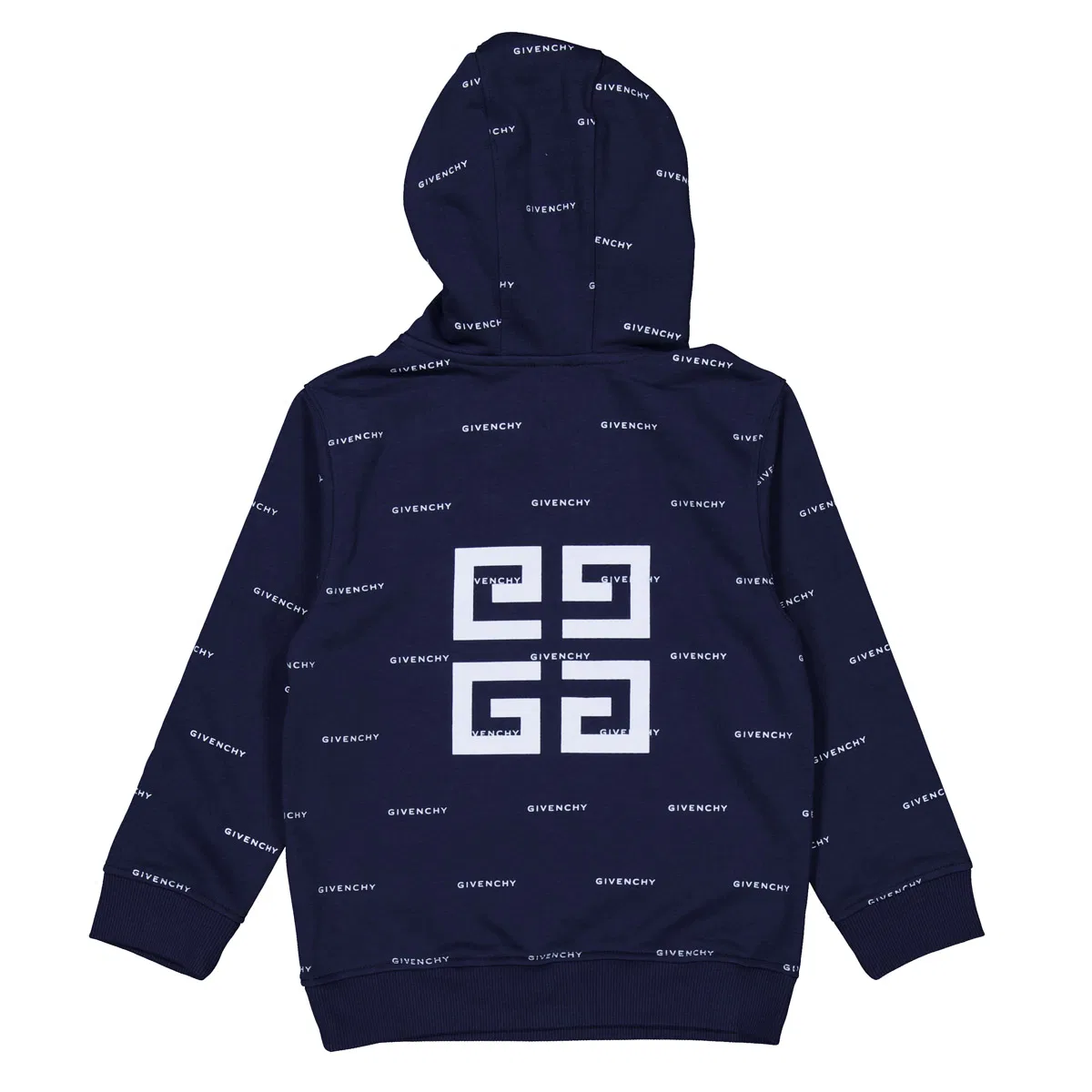 Детский худи с принтом 4G Boys 4G-Print Hooded Sweatshirt Givenchy, Navy — фото 2