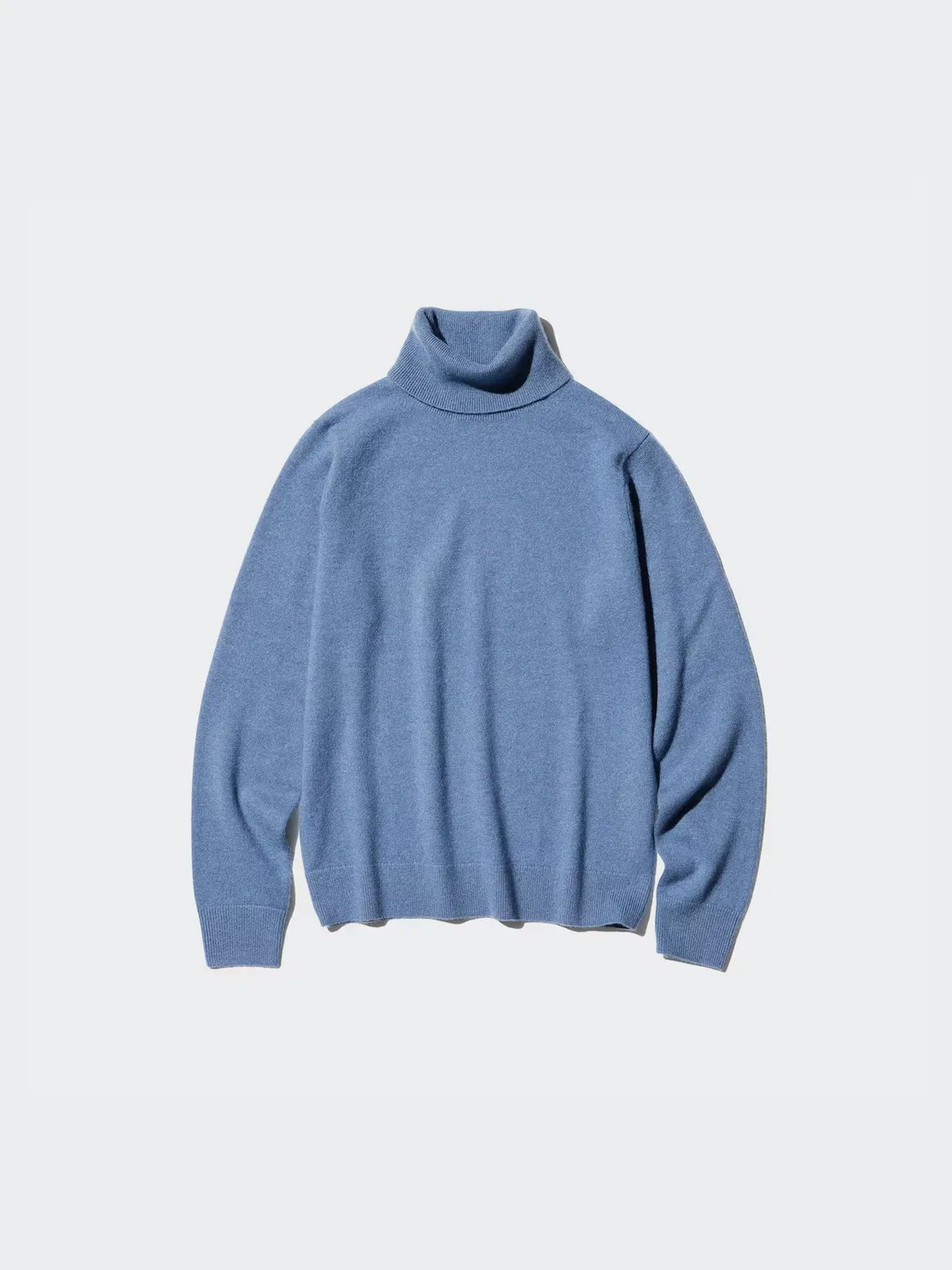 Свитер Uniqlo, с высоким воротом из кашемира, синий