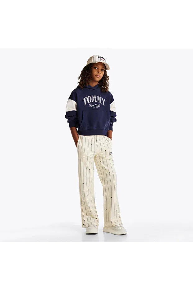 Детские спортивные штаны для девочек широкие Tommy Hilfiger, 0fa-Bej