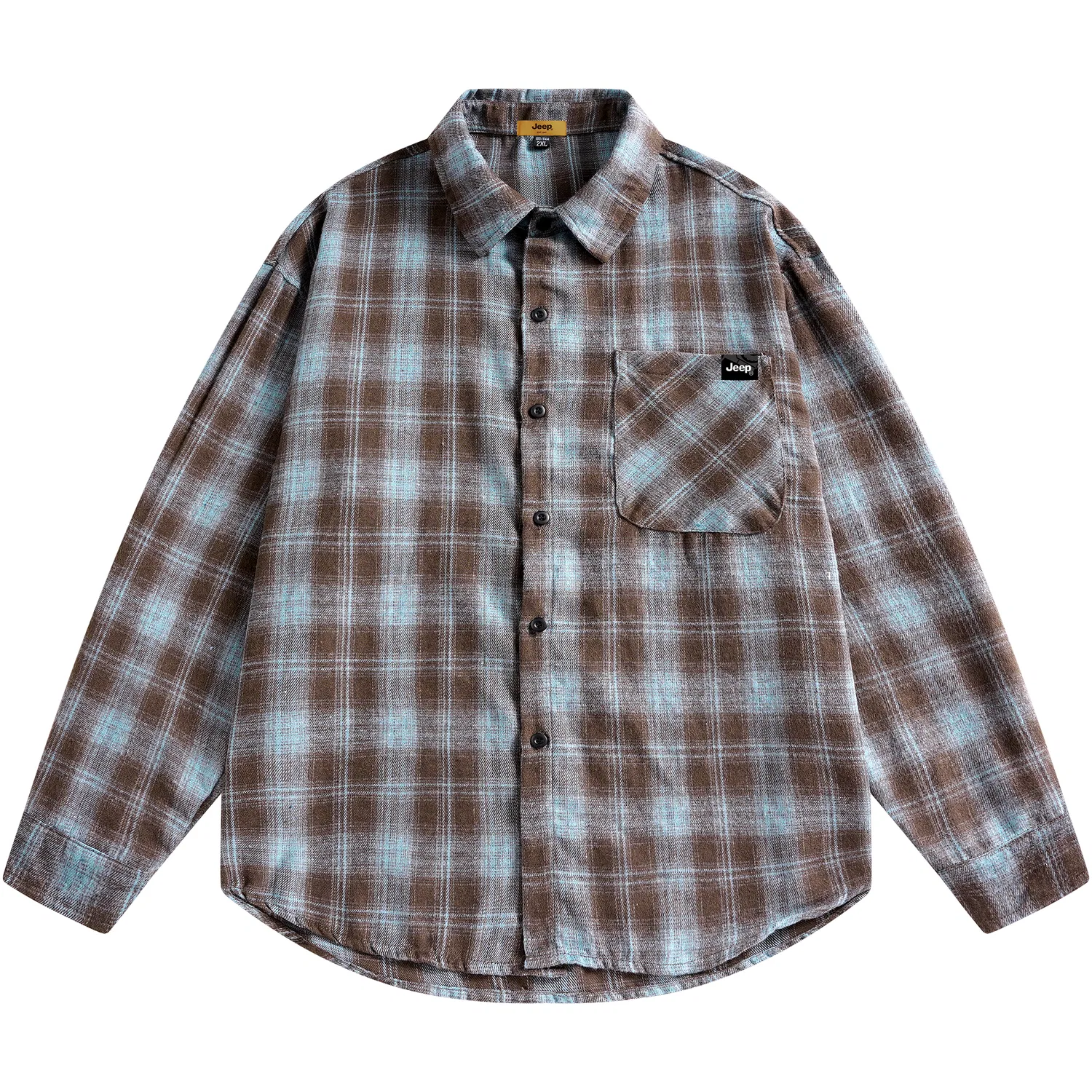 Детская рубашка в клетку с длинным рукавом Jeep Classic Collection, Blue Plaid