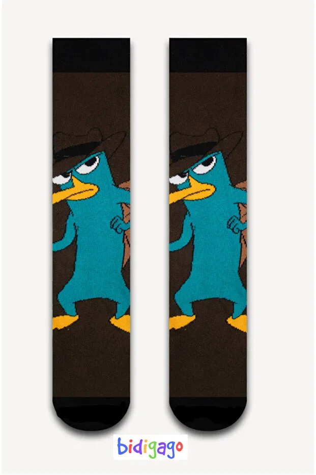 Детские носки с принтом Ornitor color perry patterned unisex socks Bidigago, Multi-Colored