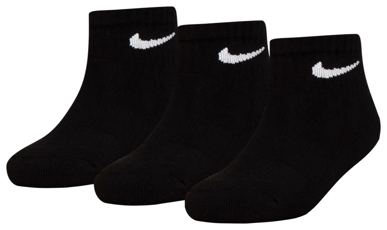 Носки для мальчиков Quarter Socks 6 Pack Nike, черный/белый