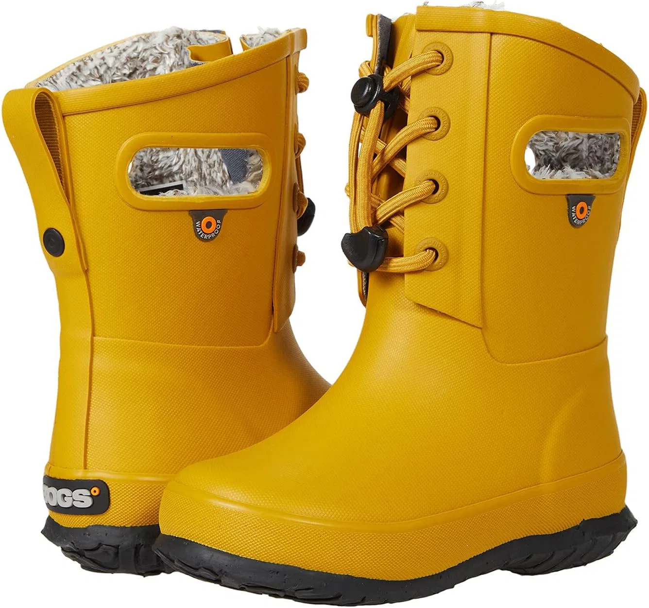 Детские сапоги для девочек Amanda Plush Lace II BOGS, Saffron