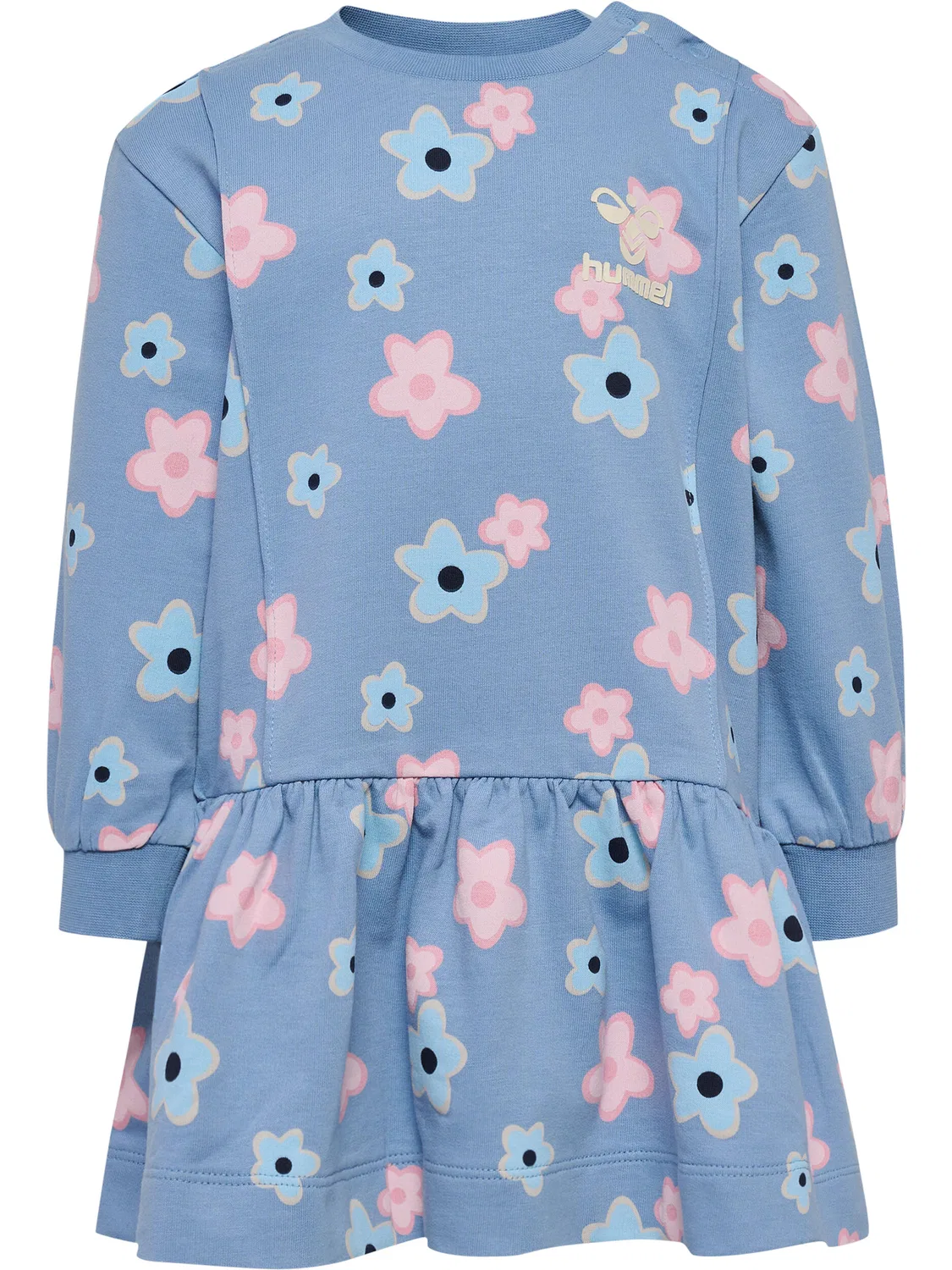 Детское платье с длинным рукавом Hmlrinna Hummel, Blau Wolkiges Blau