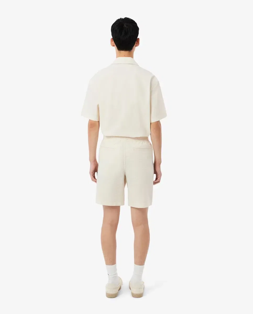 Мужские шорты из пике хлопкового Lacoste, Белый — фото 2