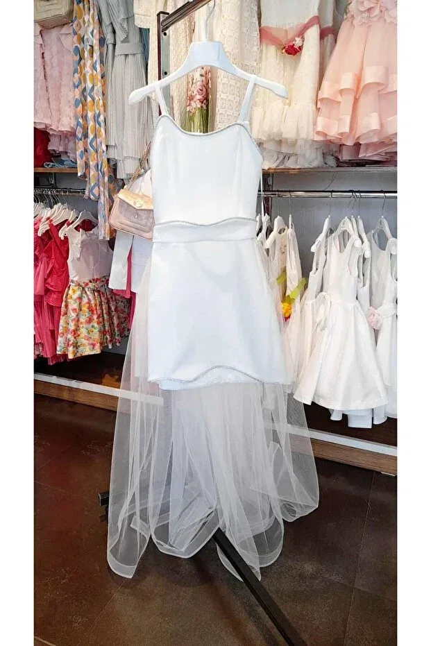 Детское платье для девочек без рукавов Moona Kids, Cream