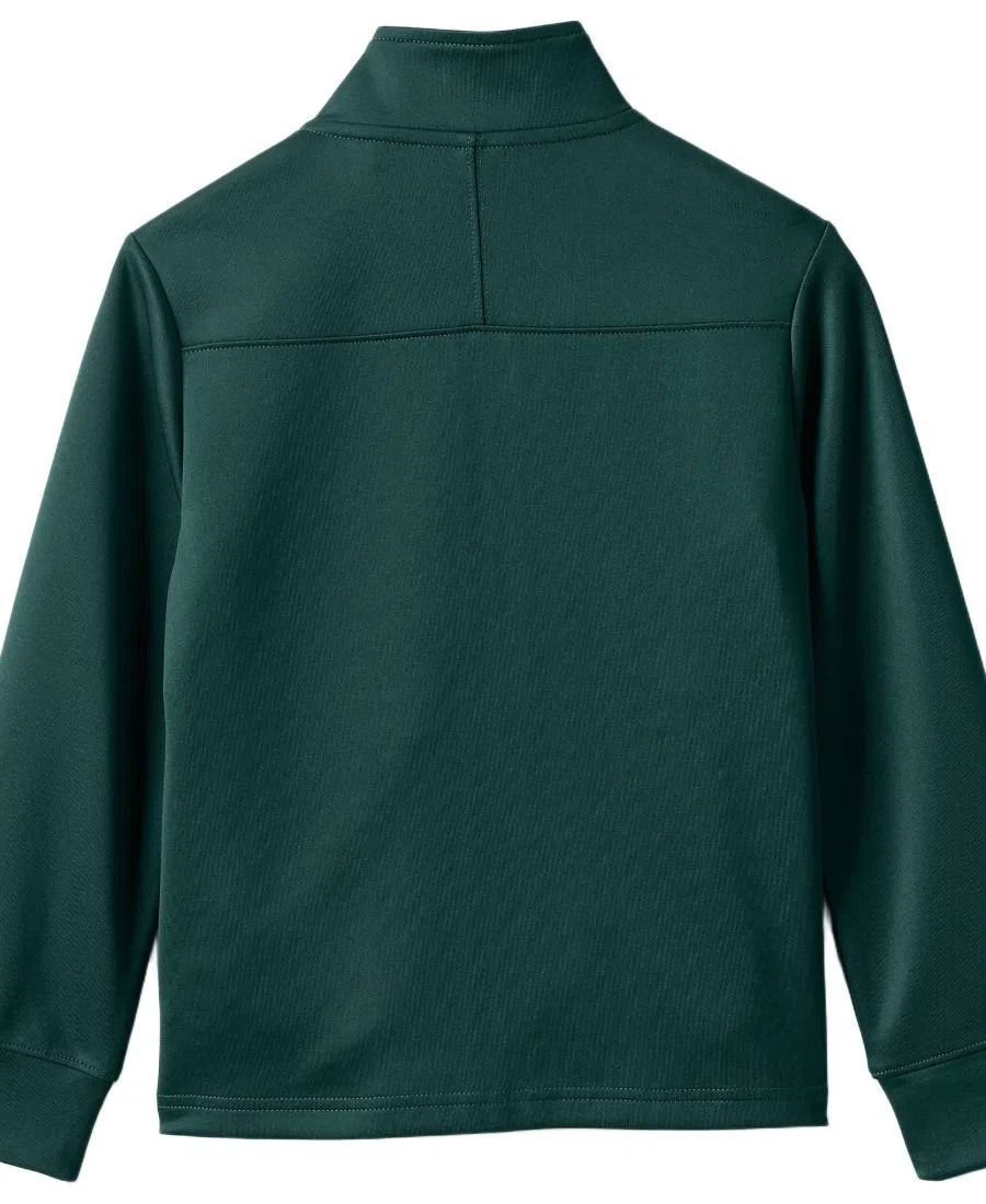 Детская спортивная куртка с полной застежкой-молнией, модель Kids Active Performance Full Zip Lands' End, Evergreen — фото 2