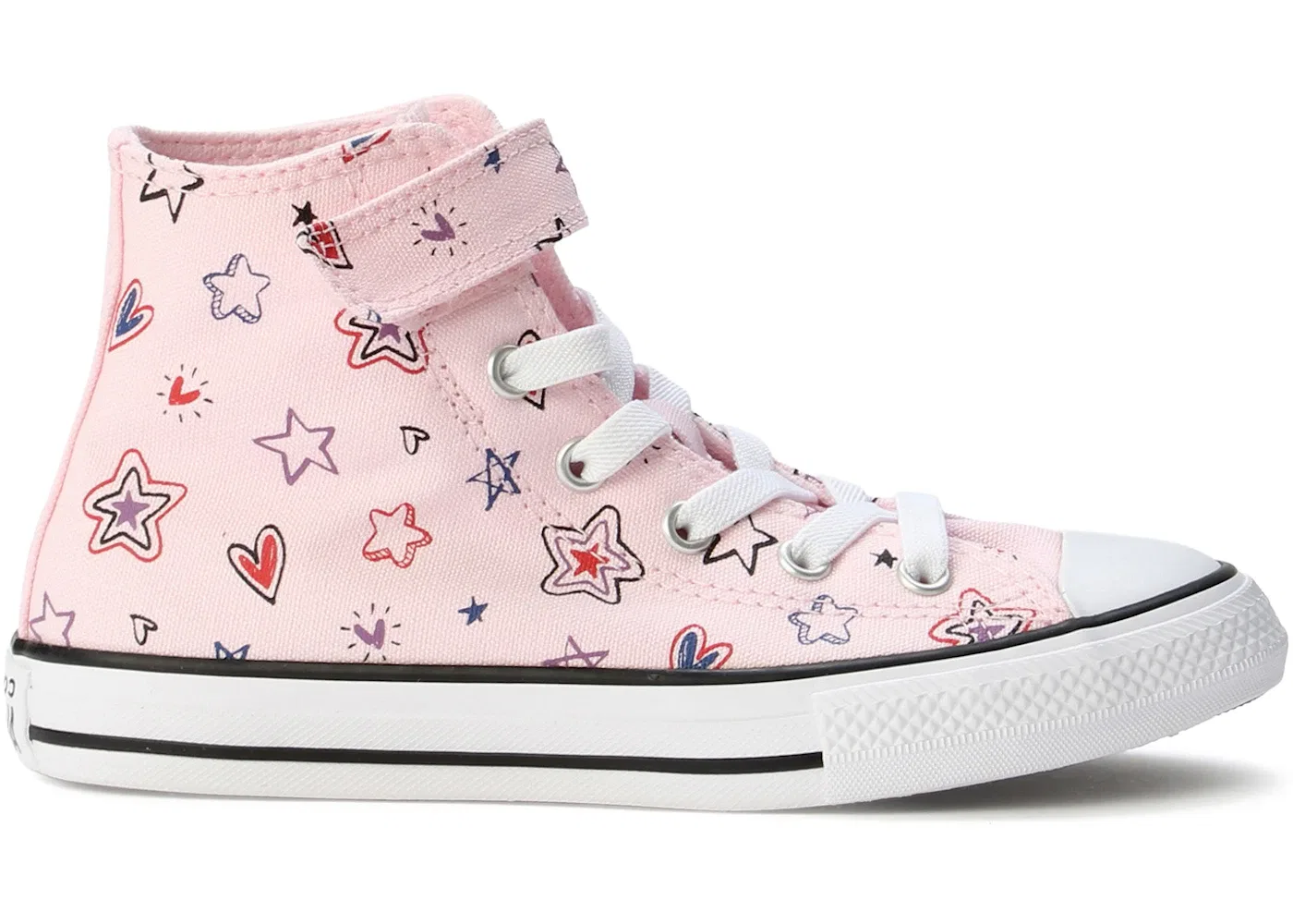 Детские кроссовки с принтом Converse Chuck Taylor All Star EasyOn Hi Converse, Pink Frosting/Red/My Jam