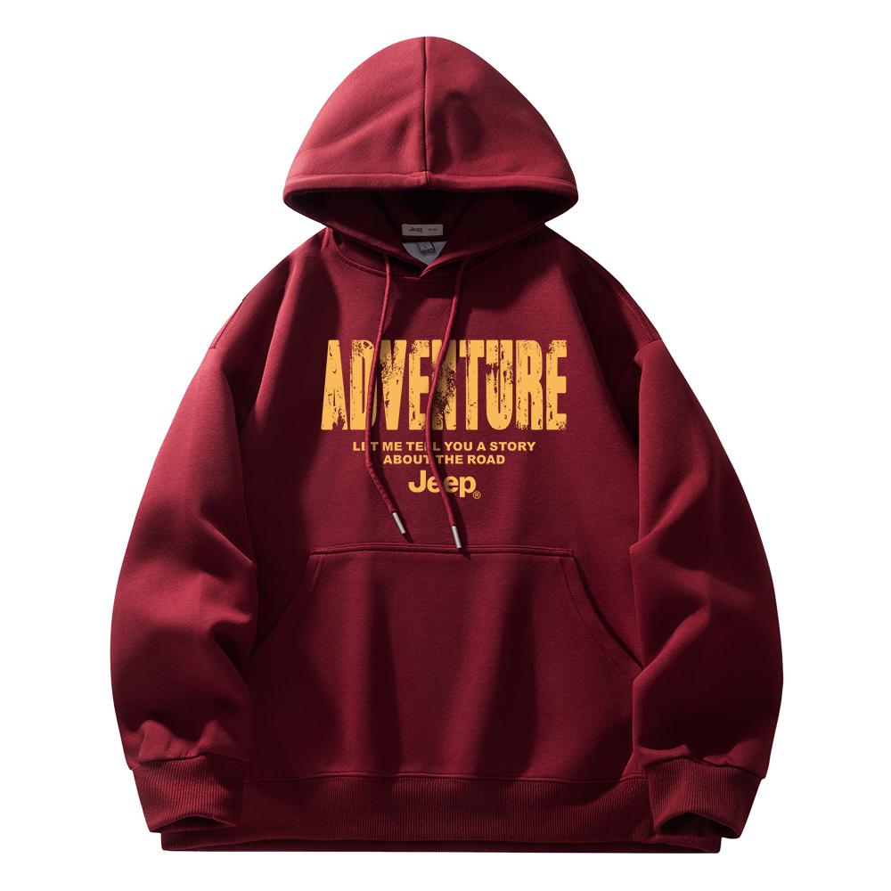 

Толстовка Unisex Hooded Moderate Regular Jeep, burgundy