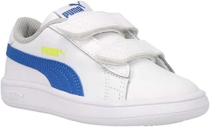 Детские кожаные кроссовки для мальчиков Smash V2 PUMA, Blue — фото 2