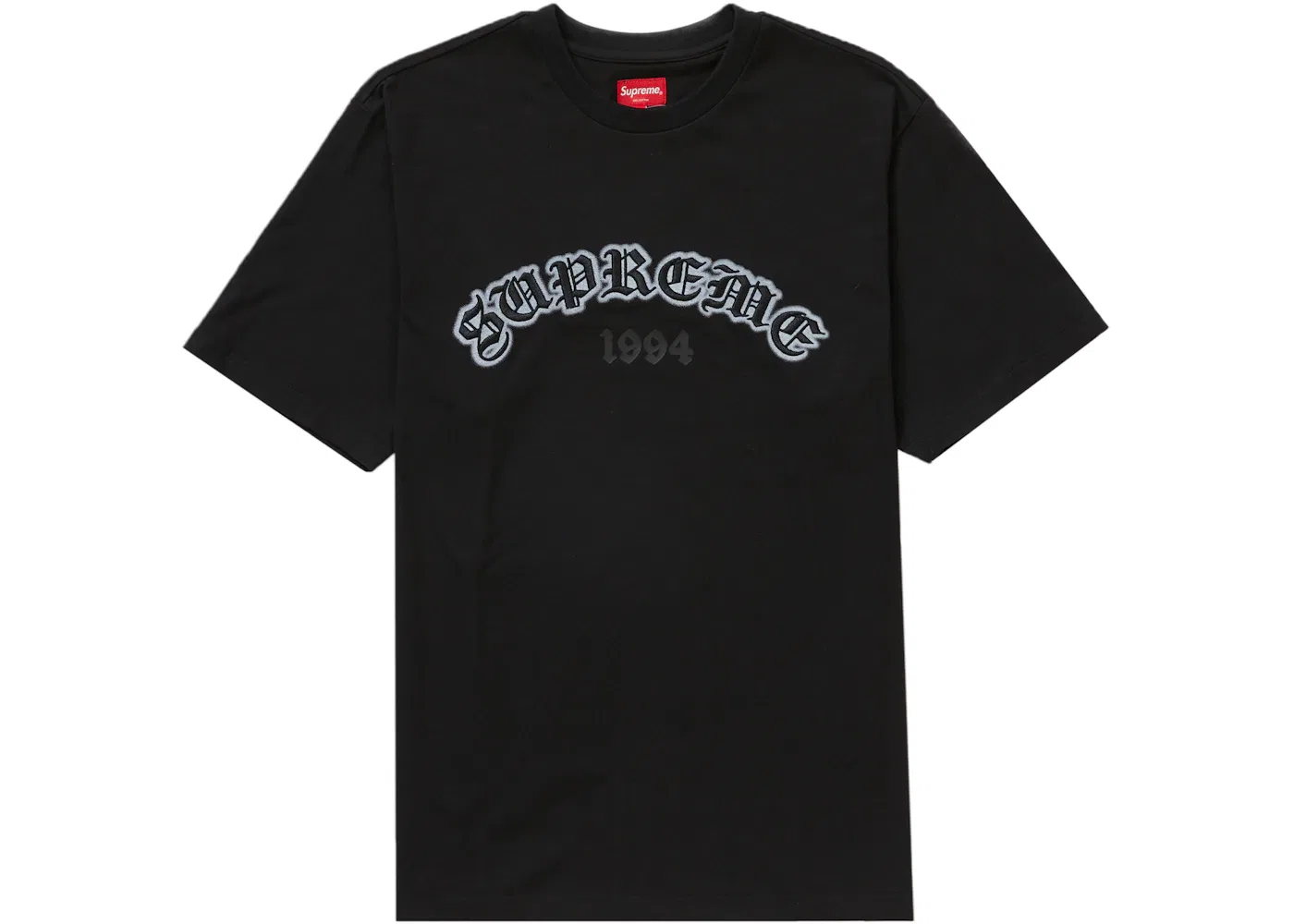 Мужская футболка с принтом Supreme Old English Glow, Black