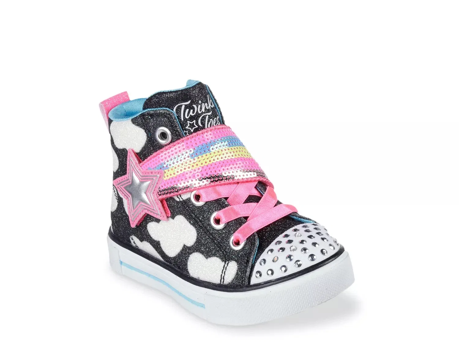 Кроссовки со светодиодами Twinkle Toes Twinkle Sparks Shooting Star, Skechers, черный