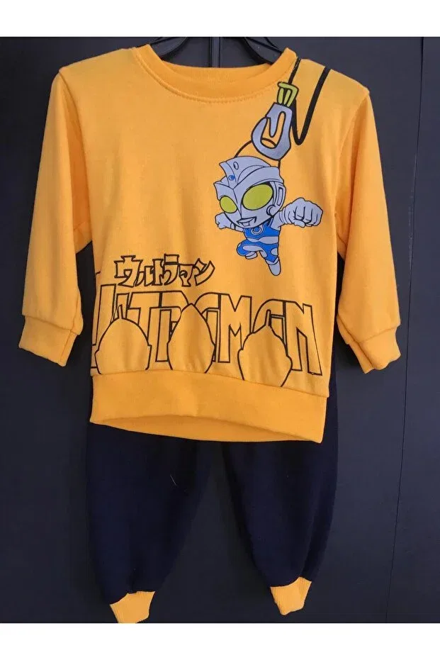 Детский спортивный костюм в полоску Gülüce Butik, Yellow Navy Blue — фото 2