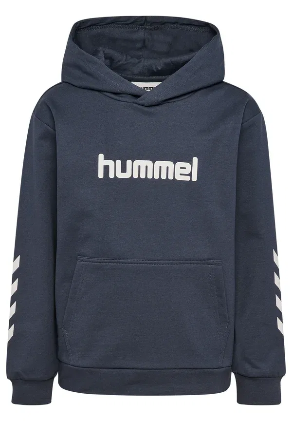 Толстовка с логотипом Hmljr reg, унисекс - худи Hummel, синий
