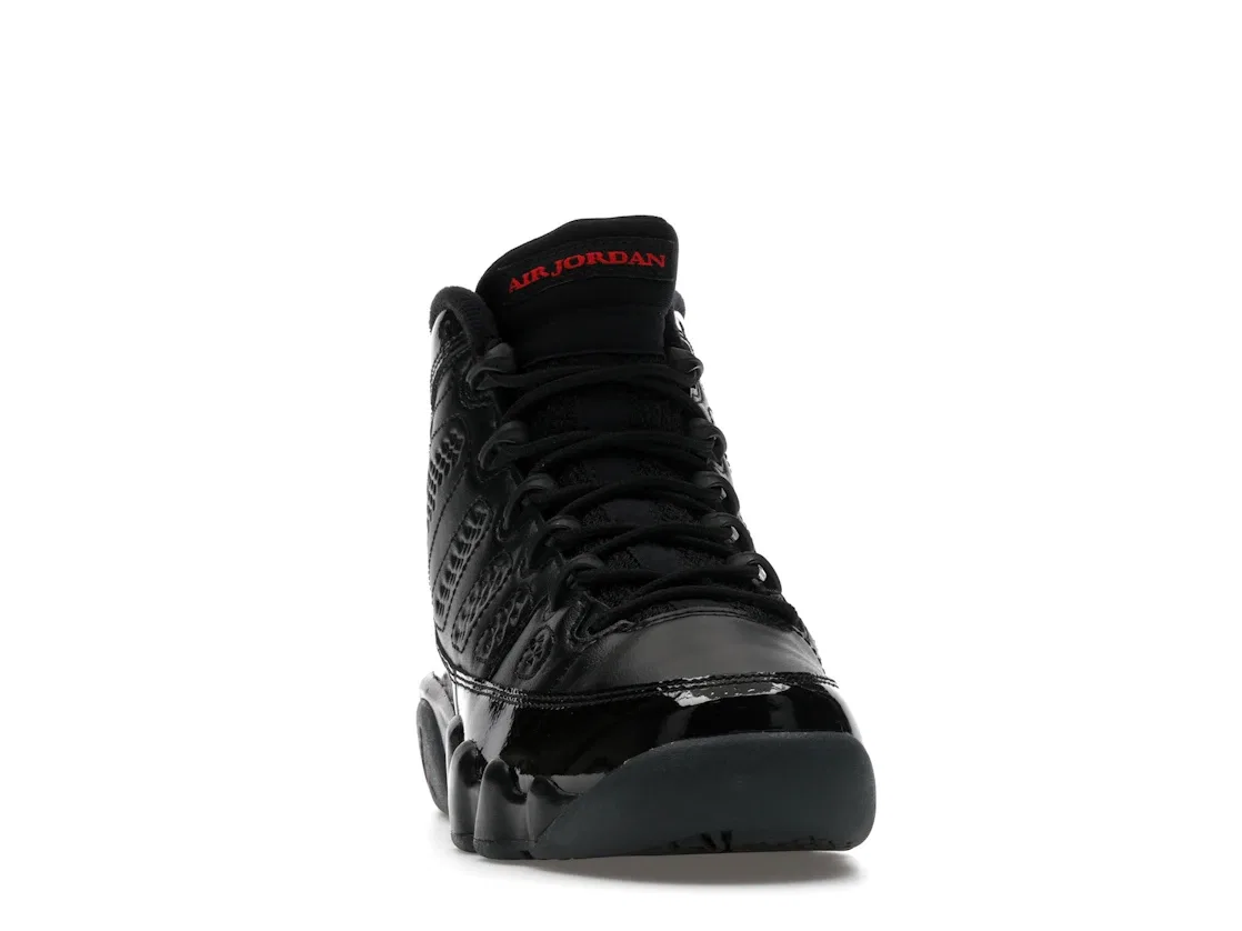 Детские кроссовки Lifestyle с патентной кожей Jordan 9 Retro, Black/University Red-Anthracite — фото 2
