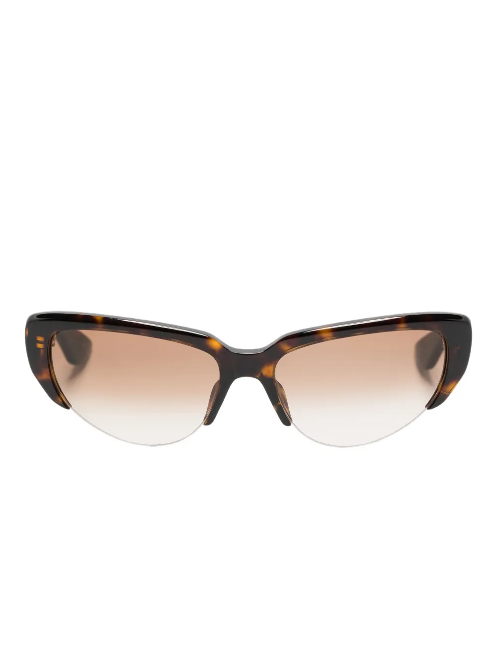 

Солнцезащитные очки "кошачий глаз" в черепаховой оправе Alexander McQueen, коричневый