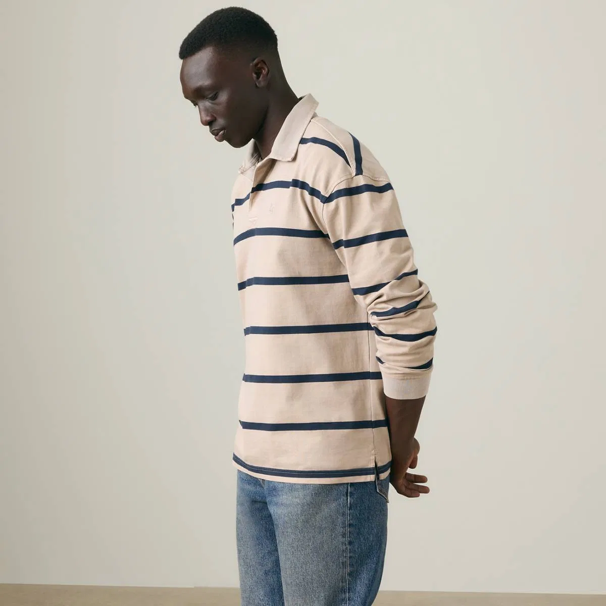 Регбийная футболка Union Levi's, Sing Stripe Navy Blazer - Blue — фото 3