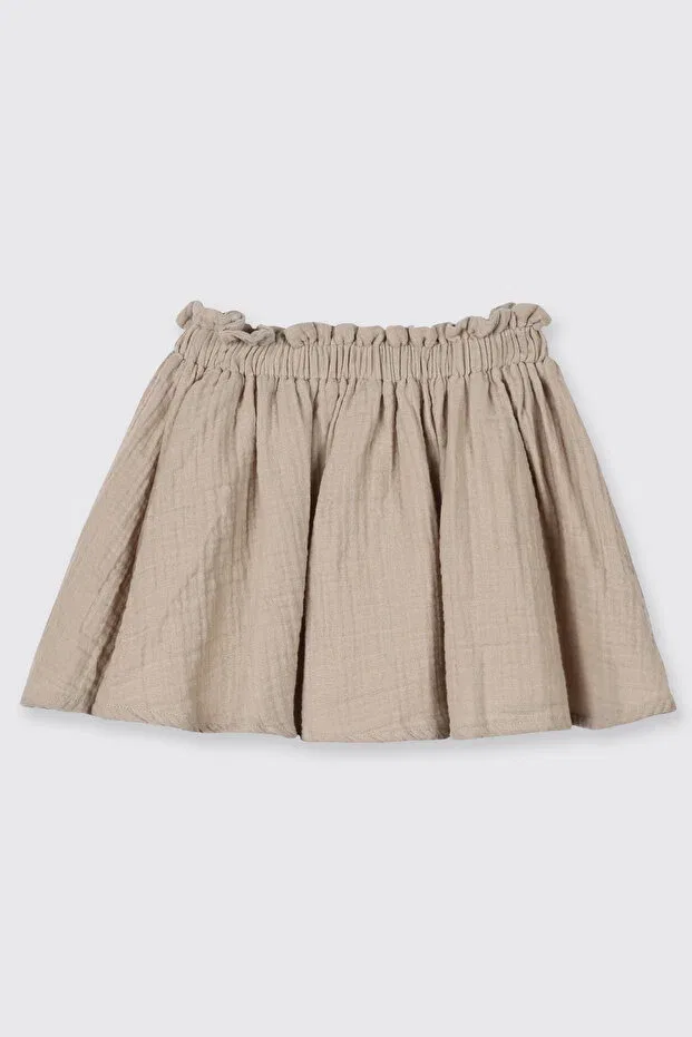 Детская юбка для девочек текстурированная Panço, Beige — фото 2