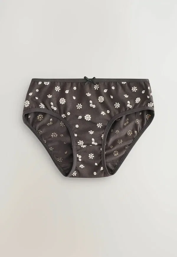 Трусы с цветочным принтом Ditsy print 5 pack Next black, white, белый/черный — фото 3