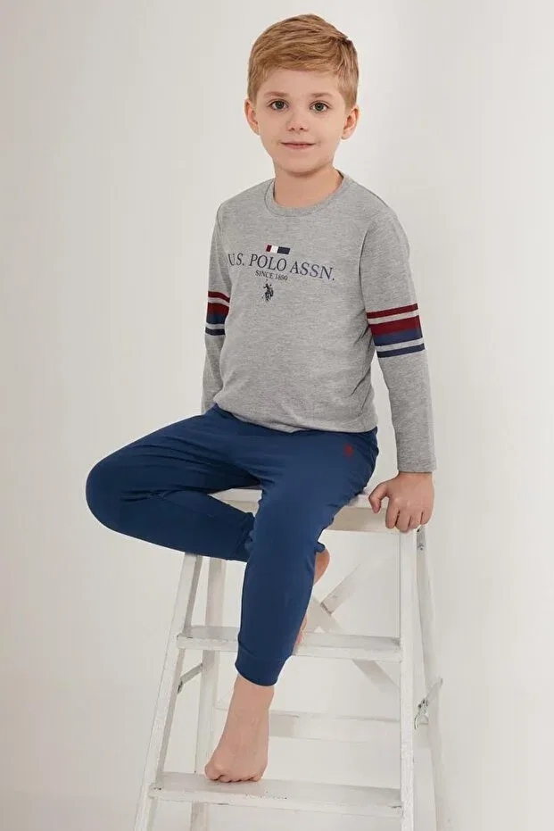 Детский комплект пижам с длинным рукавом U.S. Polo Assn., Gray