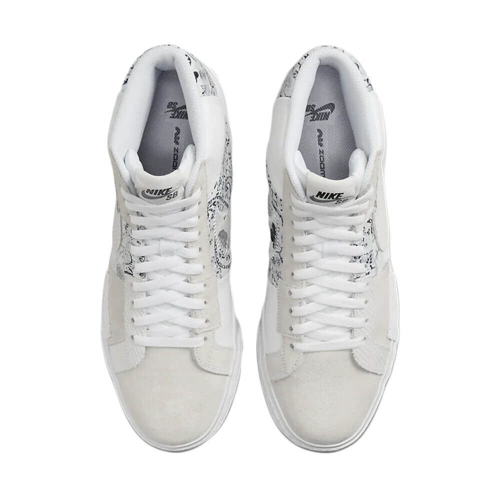 Скейтерские кеды Nike SB Zoom Blazer Mid Premium, белый — фото 3